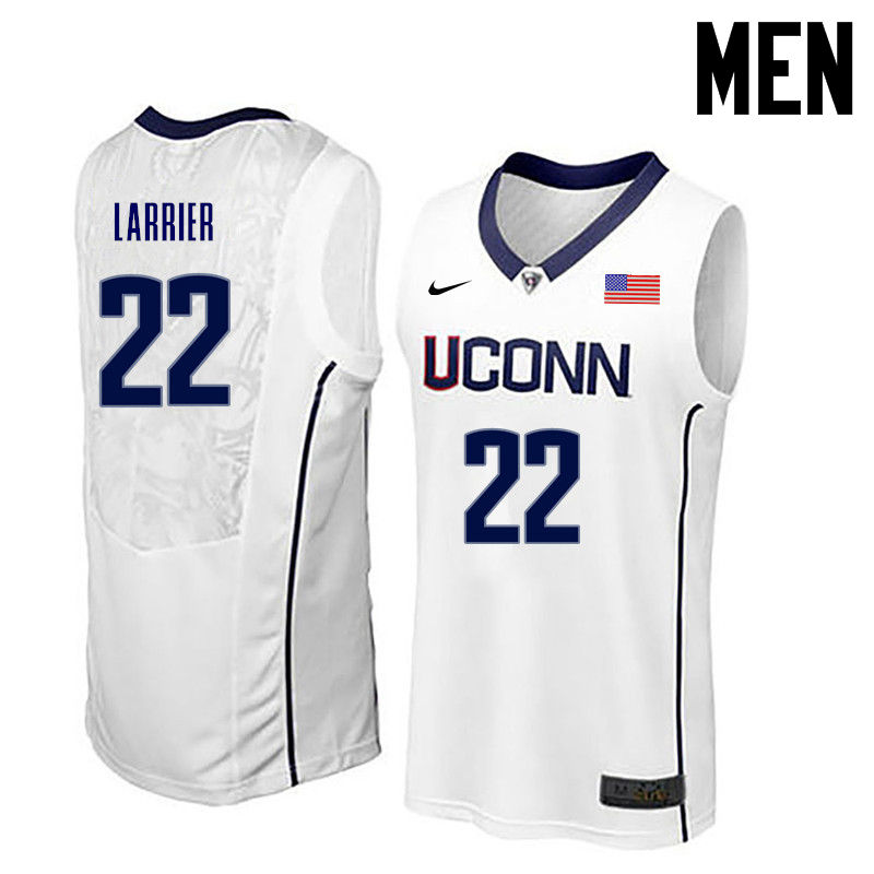 Men Uconn Huskies #22 Terry Larrier College Basketball Jerseys-White